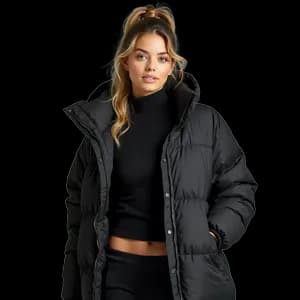 Long puffer jacket with leggings