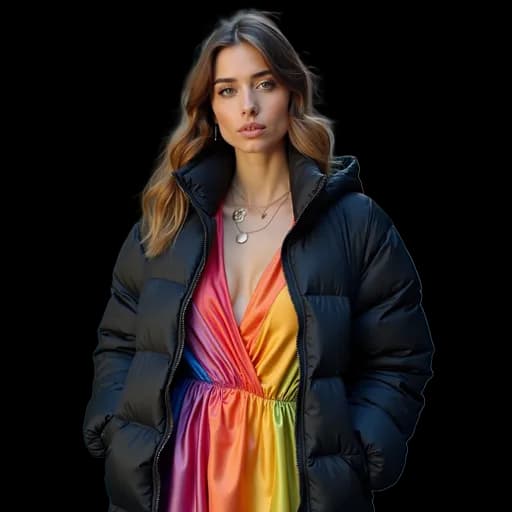 Black padded coat