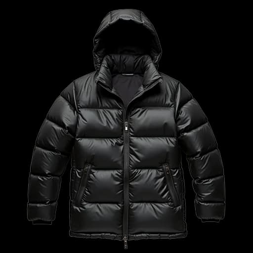 Person wearing black puffer coat with hood