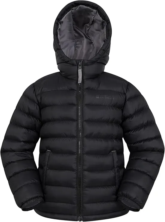 Black puffer jacket with hood