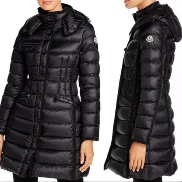 Women's black puffer jacket style