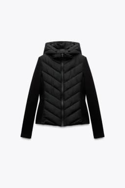 Zara Contrast Puffer Jacket