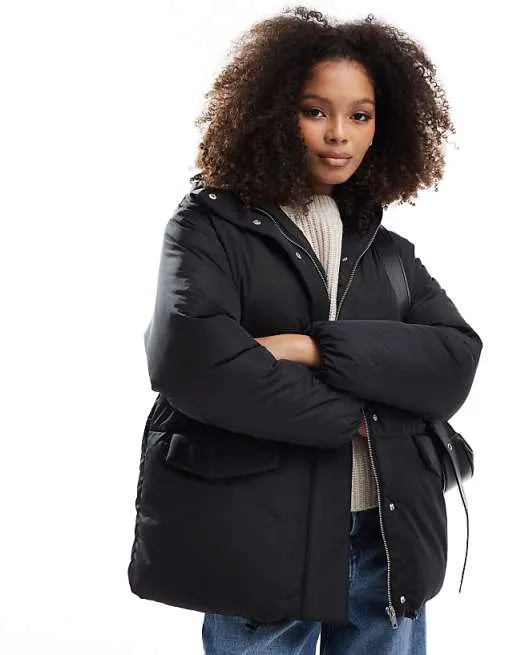 ASOS DESIGN Puffer Jacket with Hood (Women)