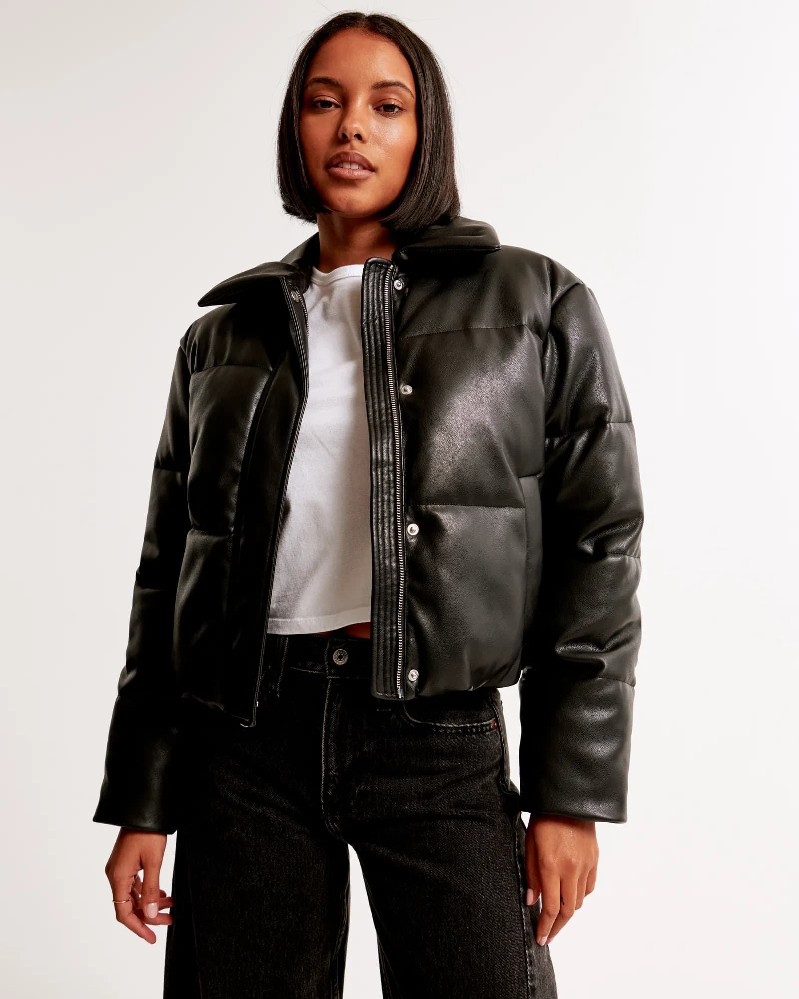 Abercrombie Womens Cropped Ultra Puffer