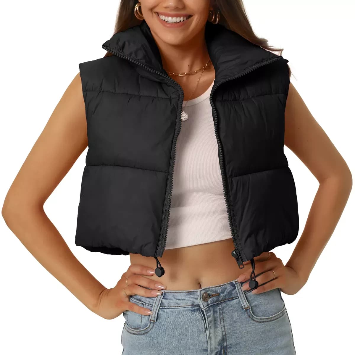 Target A New Day Womens Cropped Puffer Jacket