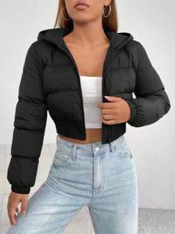 Shein Cropped Puffer Jacket