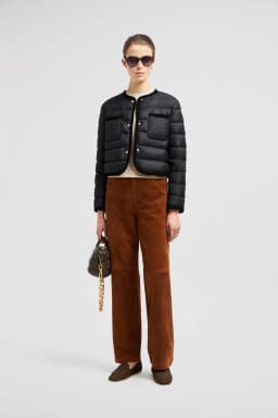 Moncler Women's Gencay Down Jacket Braided Trim