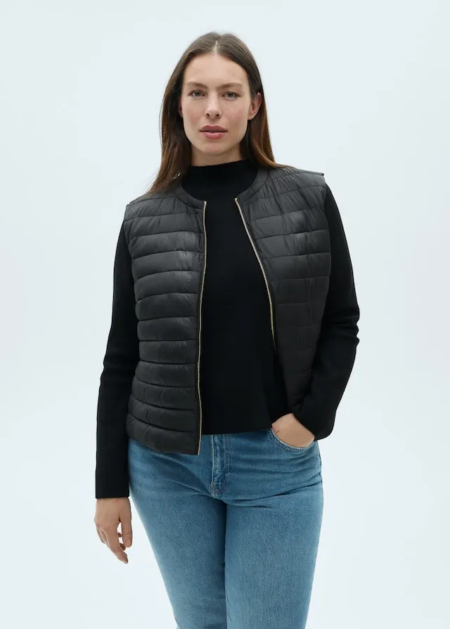 Mango Short Quilted Gilet Vest