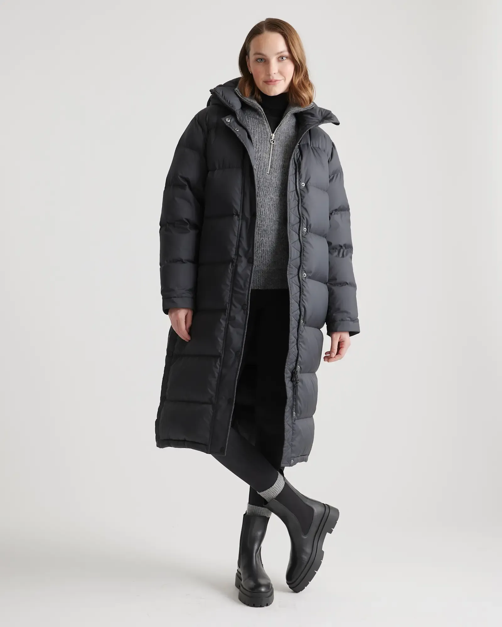 Quince Responsible Down Long Puffer Jacket - Black