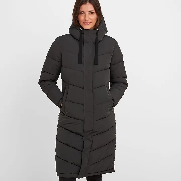 TOG24 Raleigh Womens Long Insulated Jacket - Washed Black