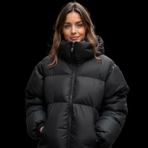 Weekend casual long puffer styling