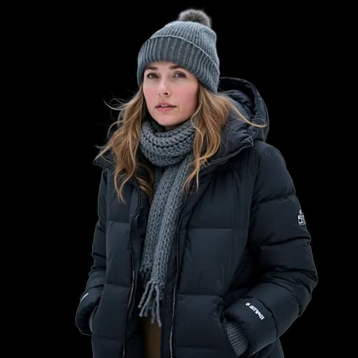 Layered padded coat for winter
