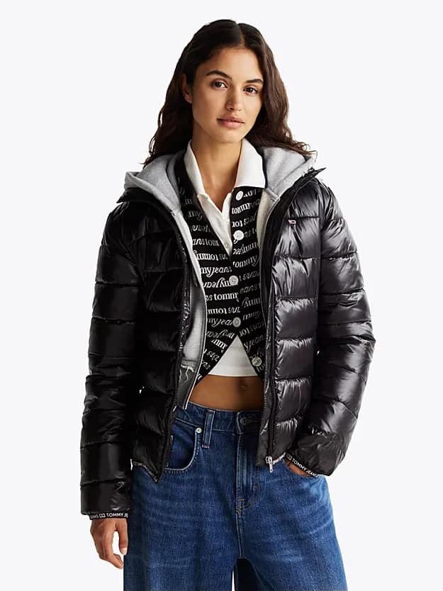 TOMMY JEANS Black Women's High-Shine Puffer Jacket